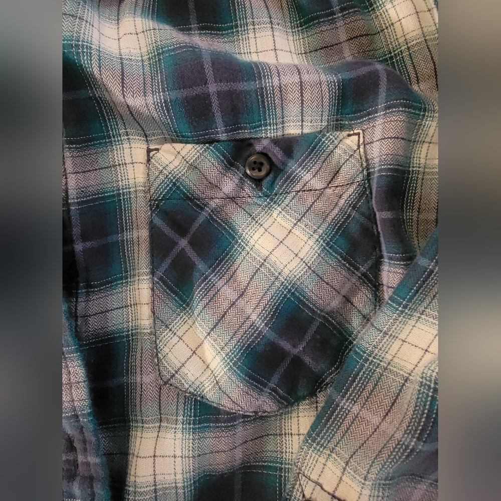 Pendleton Blue/Green Plaid Lined Shirtjacket Long… - image 3